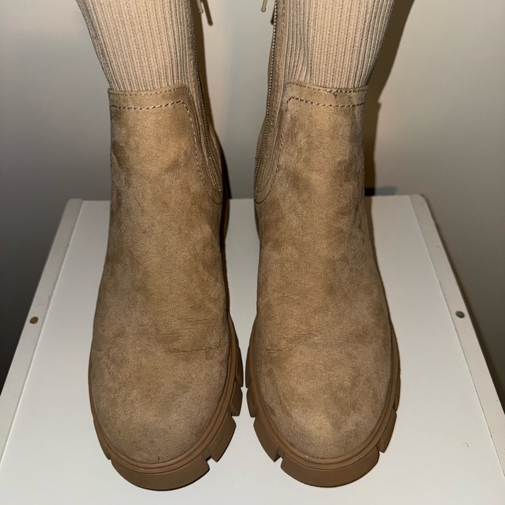 Tan Suede Ankle Boots